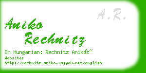 aniko rechnitz business card